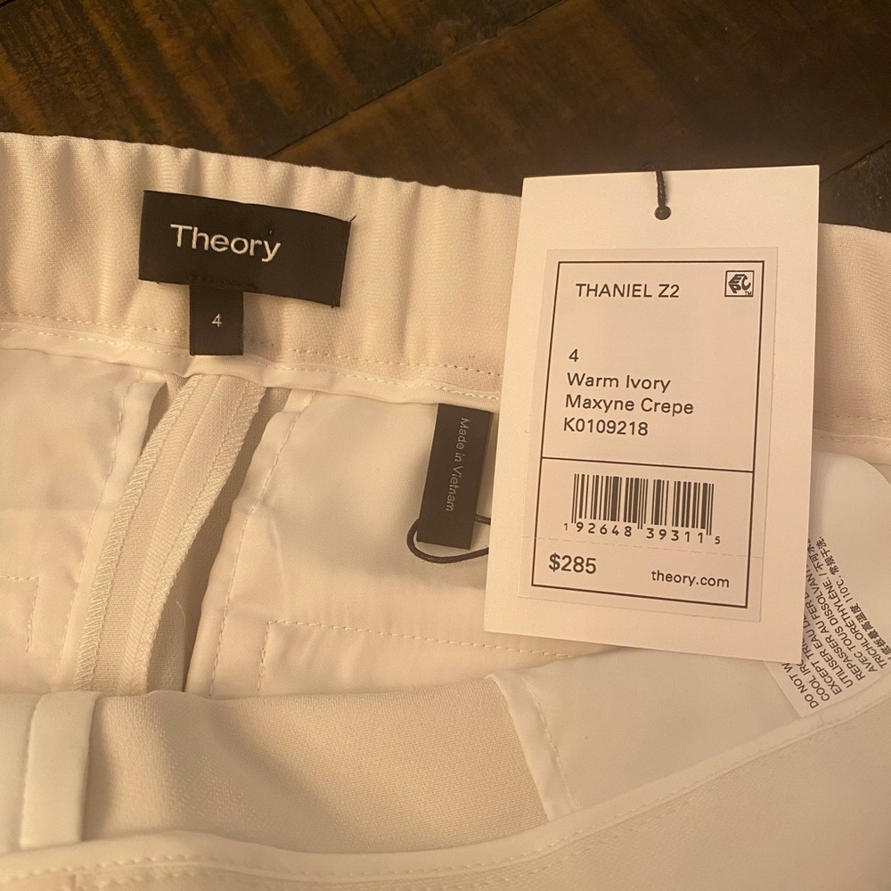🆕THEORY Thaniel Z2 warm Ivory pants - Picture 12 of 15